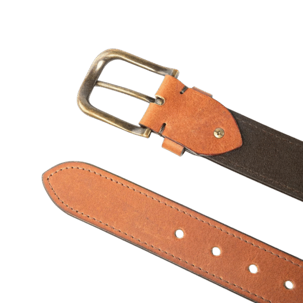 Men’s Grain Leather Belt Casual Jeans Solid Belt for Men - Image 8