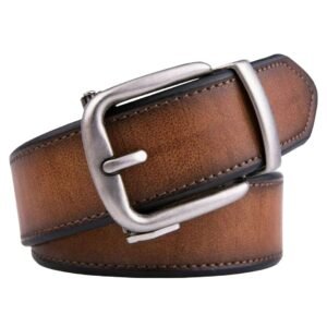 Men’s Brown Leather Ratchet Belt  Adjustable