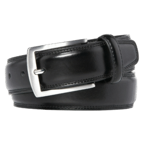 Men’s Black Leather Casual Dress Belt