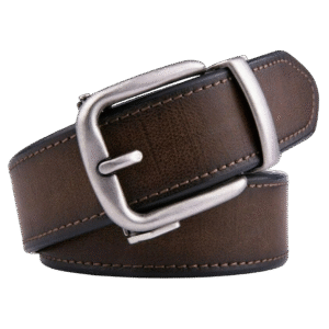 Men’s Leather Ratchet Belt Automatic Buckle Adjustable Dress Belt