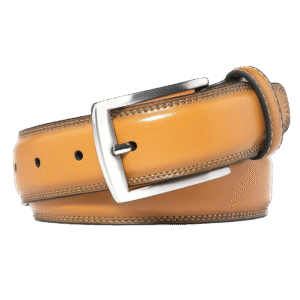 Men’s Tan Leather Dress Belt Casual