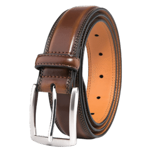 Men’s Leather Burnt Umber Dress Belt Casual