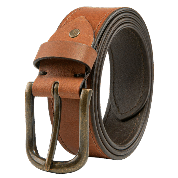 Men’s Grain Leather Belt Casual Jeans Solid Belt for Men