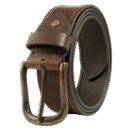 Men’s Grain Leather Belt Casual Jeans Solid Belt for Men