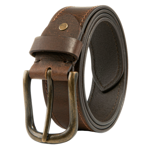 Men’s Grain Leather Belt Casual Jeans Solid Belt for Men - Image 2
